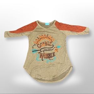 New W/o Tags Thanksgiving 3/4 Length T-shirt